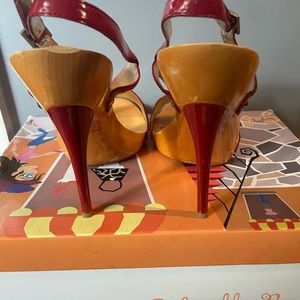 Patent leather red heels